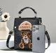 Детская мини сумочка с мишкой Bear сумка лаковая рептилия для девочек с медведем черная (1645Ч) - изображение 7