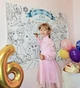 Мега раскраска именная фотозона банер на День рождения Холодное сердце Frozen 120 х150 см - изображение 2