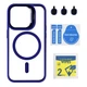 Чохол TPU+PC+Metal Stand Case with MagSafe and Camera Lenses для iPhone 15 Pro Колір Black - изображение 4