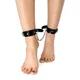 Поножі з екошкіри Art of Sex Emoji Ankle cuffs Чорні One Size - зображення 5