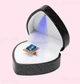 Коробочка для кольца с подсветкой Weeding Glow Heart, галактический черный - Футляр-шкатулка в виде сердца для предложения (700128) - изображение 12
