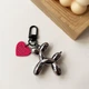 Женский мини брелок-подвеска "Balloon Dog" для ключей / на сумку в форме собачки, черный с розовым (88211056) - изображение 1