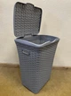 Корзина для белья 50л ROTANGE серый металлик из пластика (Н56х33х42,5 см) Консенсус - изображение 1