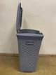 Корзина для белья 50л ROTANGE серый металлик из пластика (Н56х33х42,5 см) Консенсус - изображение 6