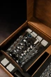 Камені для віскі дерев'яний набір Premium Box 2 склянки Bohemia Diamond 230 мл 12 каменів + мішечок + 2 підставки + щипці + СЕРТИФІКАТ - зображення 4