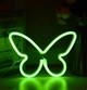 Настенный неоновый светильник ночник Side Бабочка Butterfly зеленая - изображение 1