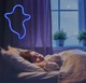Настенный неоновый светильник ночник Side Привидение Casper cиние - изображение 2
