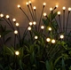 Водонепроникний садовий ліхтар-лампа "Світлячок" 6 LED світлодіодів на сонячній батареї для зовнішнього декору патіо, доріжки у дворі - зображення 7