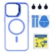 Чохол TPU+PC+Metal Stand Case with MagSafe and Camera Lenses для iPhone 15 Pro Max Колір Dark Blue - изображение 4