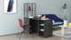 Стол-тумба трансформер Смарт 4/2 с этажеркой Ferrum-decor 1430x1450x600 Черный металл ДСП Сосна Кембра 16 мм (SMART409) - изображение 8