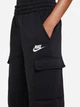 Подростковые теплые спортивные штаны-джоггеры на флисе для мальчика Nike K Nsw Club Flc Crgo Pnt Lbr FD3012-010 147-158 см Черные (196607242773) - изображение 4