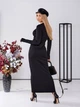 Жіноча тепла довга сукня в рубчик Uaclothes 42-44 Чорний (like25970-61721349) - зображення 3