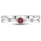 Серебряное кольцо с гранатом Нота К2092Г 15р. - изображение 2