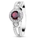 Серебряное кольцо с гранатом Кира ПДК77Г 16.5р. - изображение 1