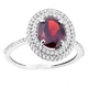Серебряное кольцо с гранатом Камелия ПДК66Г 18.5р. - изображение 2