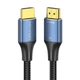 Кабель 8K HDMI 2.1 Vention Cotton Braided HDMI на Adapter Cable HDMI (5m, 8K, HDMI2.1). Blue - зображення 2