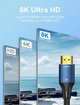 Кабель 8K HDMI 2.1 Vention Cotton Braided HDMI на Adapter Cable HDMI (5m, 8K, HDMI2.1). Blue - зображення 6