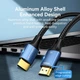 Кабель 8K HDMI 2.1 Vention Cotton Braided HDMI на Adapter Cable HDMI (5m, 8K, HDMI2.1). Blue - зображення 8