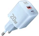 Зарядное устройство Блок питания для телефона Essager 20W Gan Быстрая зарядка PD+QC3.0 Fast Charging Блок зарядки для Samsung, iPhone, Xiaomi, Redmi, Huawei, Realme White - изображение 1