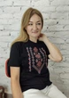 Футболка вишиванка чорна вишита червоно-білим хрестиком 4XL 01400 -4XL - зображення 2