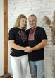 Футболка вишиванка чорна вишита червоно-білим хрестиком 4XL 01400 -4XL - зображення 4