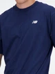 Футболка хлопковая длинная мужская New Balance Small Logo MT41509NNY S Синяя (196941810751) - изображение 4