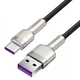 Короткий кабель Baseus USB - Type-C 25см 66W Fast Charging Cafule Metal Data Black (CAKF000001) - изображение 3