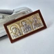 Автомобильная икона на дереве Казанская Богородиця Иисус Св. Николай Серебо 925 проби Позолота - изображение 1