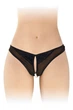 Трусики с жемчугом и интимным вырезом Fashion Secret Sophie Черный S/M - изображение 1