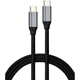 Дата кабель USB-C to USB-C 1.5m USB3.2 Gen2 100W 10GBps Nylon Vinga (VCPDCU3215)[17665] - изображение 1