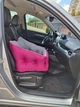 Автокресло сумка-переноска автогамак лежак для собак животных автомобильная переноска съемный чехол на подушке 50 х 45 см Розовый с серым - изображение 3