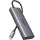 USB-хаб Ugreen CM498 USB3.1 Type-C to HDMIx2 4K60Hz 8k30Hz USB 3.0x2 Type-C PD 100W 6 in 1 Grey (15852#) - изображение 1