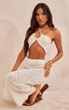 Кроп-топ білий вʼязаний на завʼязці S PrettyLittleThing - изображение 3