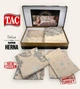 Двуспальный Евро комплект TAC Herna Сатин-Delux 200х220 см наволочки 4 x 50х70 см - изображение 2