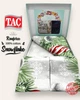 Двуспальный Евро комплект TAC Snowflake Glow Ранфорс+светится во тьме 200х220 см наволочки 2 х 50х70 см - изображение 5