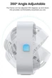 Портативный мини-вентилятор Topk K50 USB charging 360° rotating White - изображение 3