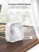 Портативный мини-вентилятор Topk K50 USB charging 360° rotating White - изображение 5