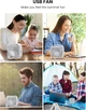 Портативный мини-вентилятор Topk K50 USB charging 360° rotating White - изображение 7