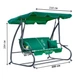 Качеля садова King Garden Plus 3-местная Green + 2 подушки - изображение 5