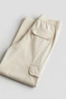 Брюки H&M 1212392 бежевый 158см - изображение 4