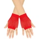 Митенки в сеточку короткие красные One Size - изображение 1