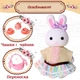 Кукольный дом Bay DReamy двухэтажный игрушка-зайчонок, аксессуары, животные Розовый (6679) - изображение 3