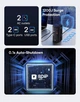 Мережевий адаптер Baseus 6в1 PowerCombo Tower PowerStrip 2AC+2USB+2Type-C 100W - зображення 11