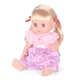 Кукла пупс функциональный с волосами Hada BEBE 12 звуков пьющий из бутылочки ходит в туалет закрывает глаза с кроватью-переноской 30 см (WZB 9806-5) - изображение 3