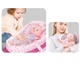 Кукла пупс функциональный с волосами Hada BEBE 12 звуков пьющий из бутылочки ходит в туалет закрывает глаза с кроватью-переноской 30 см (WZB 9806-5) - изображение 10