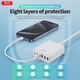 Зарядное устройство с быстрой зарядкой 75W и шнуром питание 1.5М XO L133 |PD75W, 3USB/3Type-C| Белый - изображение 6