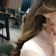 Сережки довгі у формі Серця зі стразами 2 шт. Білий із сріблястим - зображення 6