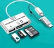Багатофункціональний адаптер хаб кардрідер 3в1 Type-C Android USB 2.0 White - изображение 1