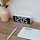 Часы электронные настольные LOSSO Premium BASIC с LED подсветкой белые - изображение 5