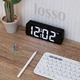 Часы электронные настольные LOSSO Premium BASIC с LED подсветкой черные - изображение 5
